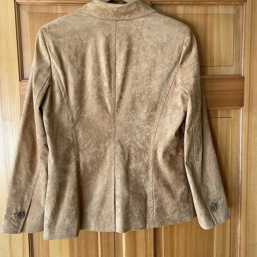 Liz Claiborne Tan Suede Blazer - Picture 7 of 13